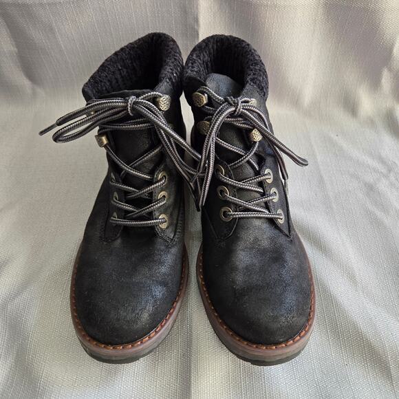 Blowfish Malibu Comet Lace Up Black Bootie Woman's Size 8.5 - Picture 3 of 8